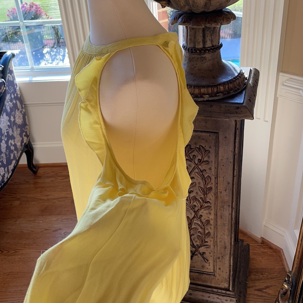 Lemon Chiffon Cold Shoulder Blouse! - image 4